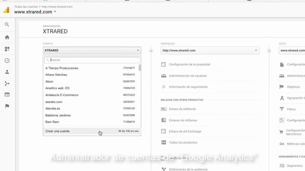 como crear nueva propiedad en google analytics